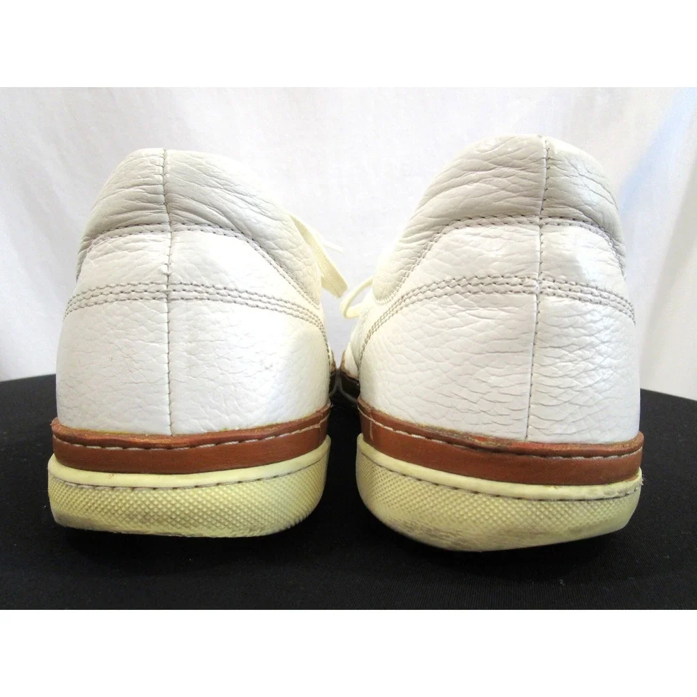 Allen Edmonds Porter Derby Low Top White Leather Sneaker Men Sz 14 D